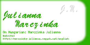 julianna marczinka business card